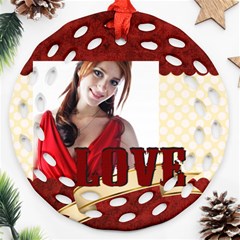 love - Round Filigree Ornament (Two Sides) love - Round Filigree Ornament (Two Sides)