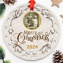 Merry Christmas 2012 double sided filigree ornament - Round Filigree Ornament (Two Sides) Merry Christmas 2012 double sided filigree ornament - Round Filigree Ornament (Two Sides)