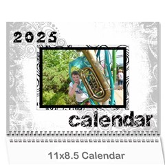 Faded Glory Monochrome 2025 Calendar - Wall Calendar 11  x 8.5  (12-Months)