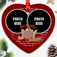 Christmas Clusters Heart Ornament 1 - Ornament (Heart)