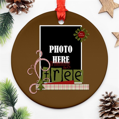 Christmas Clusters Round Ornament 1 By Lisa Minor Front