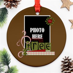 Christmas Clusters Round Ornament 1 - Ornament (Round)