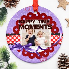 happy memonts - Round Ornament (Two Sides) happy memonts - Round Ornament (Two Sides)