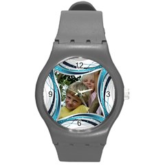 Blue And Silver Plastic Sport Watch Medium