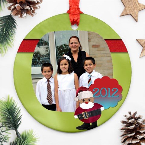 Santa Ornament By Patricia W Front