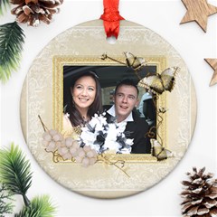 Je Taime  single sided ornament - Ornament (Round)