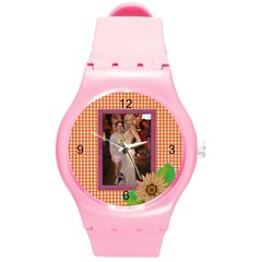 Elegant Round Plastic Sport Watch Medium