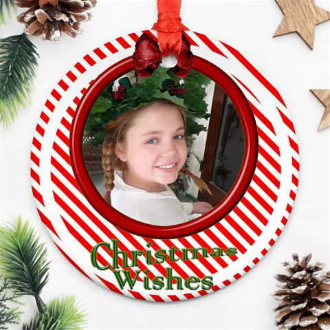 Candy Stripe Ornament By Deborah Front