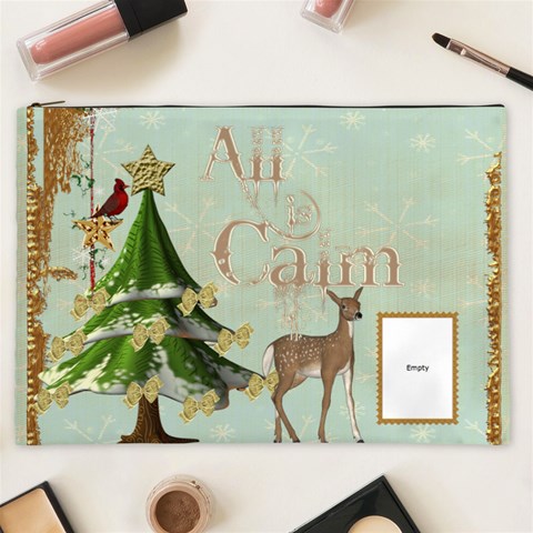 All Is Calm Xxl Cosmetics Bag By Catvinnat Front