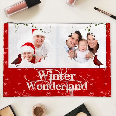 Winter Wonderland 2  Xxl Cosmetics Bag By Catvinnat Front