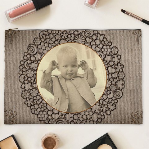 Little Lad  Xxl Cosmetics Bag By Catvinnat Front