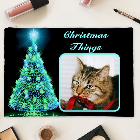 Christmas Things Cosmetic Bag Xxl By Deborah Front