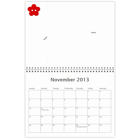 2013 Calendar By Dong Bai Nov 2013
