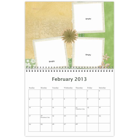 2013 Calendar By Dong Bai Feb 2013