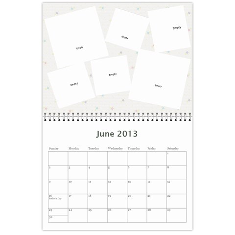 2013 Calendar By Dong Bai Jun 2013