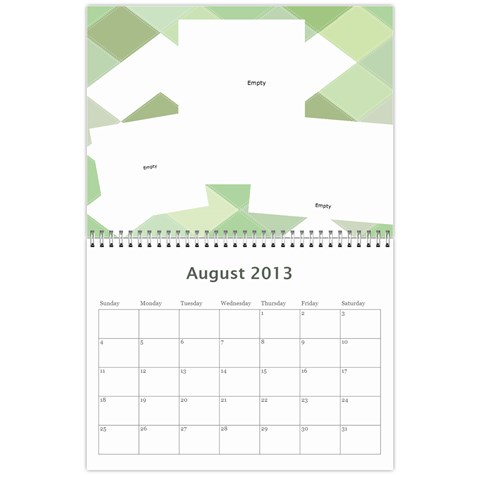 2013 Calendar By Dong Bai Aug 2013
