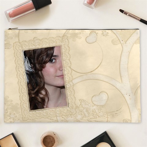 Creme De La Creme Xxl Cosmetics Bag By Catvinnat Front