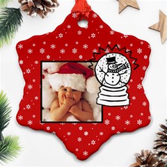 Snowman Christmas - Ornament - Ornament (Snowflake) Snowman Christmas - Ornament - Ornament (Snowflake)
