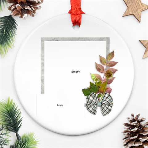Crossing Winter Round Ornament 2 By Lisa Minor Front
