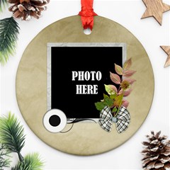 Crossing Winter Round Ornament 2 - Ornament (Round)