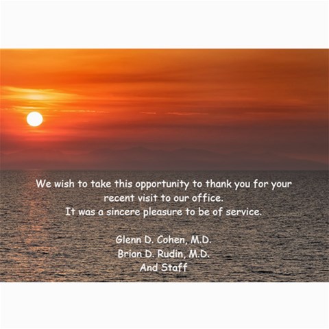 Thank You By Nancy 7 x5  Photo Card - 9