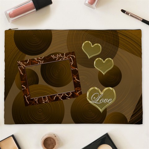 I Heart You Gold Love2 Cosmetic Case Xxl By Ellan Front
