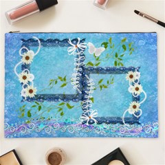 Spring flower floral blue Cosmetic Case XXL - Cosmetic Bag (XXL)