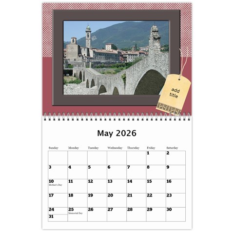 My Family Memories Wall Calendar By Deborah May 2026