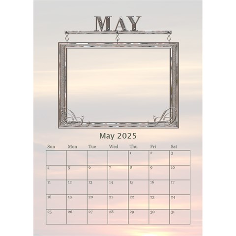 Sunset Desktop Calendar 6 x8 5  By Lil May 2025