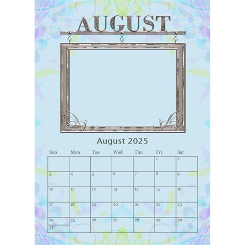 Pretty Desktop Calendar 6 x8 5  By Lil Aug 2025