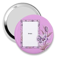 Pink Iris 3  Handbag Mirror