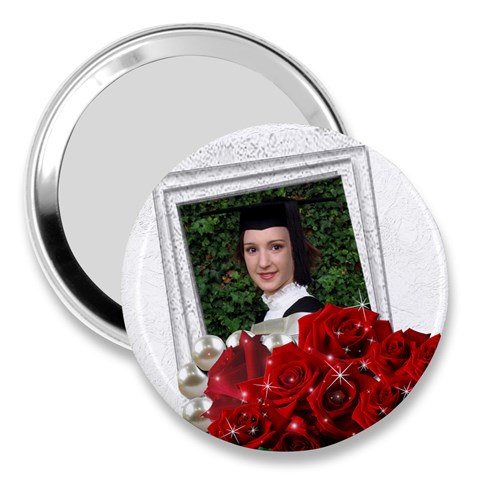 Roses 3  Handbag Mirror By Deborah Front