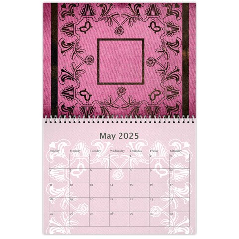 Art Nouveau Pink Calendar 2025 By Catvinnat May 2025