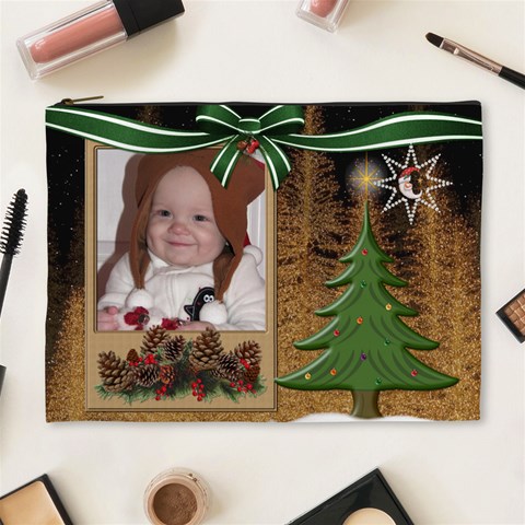Christmas Xl Cosmetic Bag By Lil Front