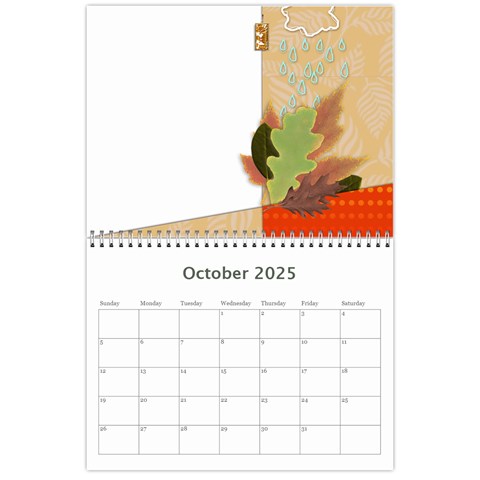 Calendar 2025 By Zornitza Oct 2025