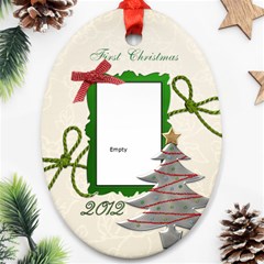 Sarah 1st Christmas - Ornament (Oval)