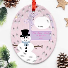 Ellie 1st Christmas - Ornament (Oval Filigree)