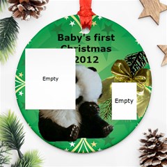 Panda Baby - Round Ornament (Two Sides)