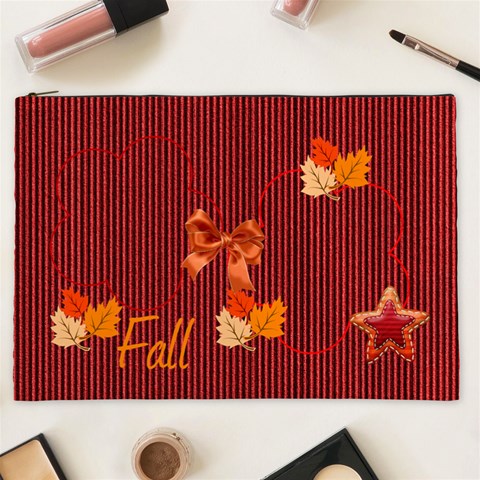 Fall Cosmetic Bag (xxl) By Elena Petrova Front