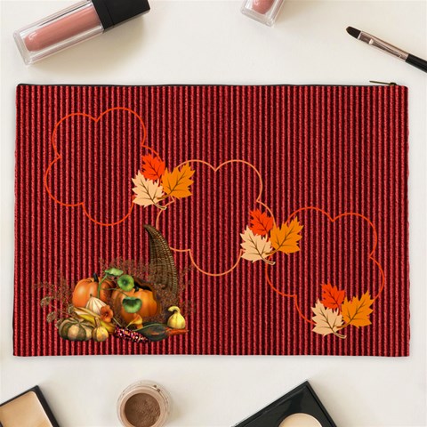 Fall Cosmetic Bag (xxl) By Elena Petrova Back