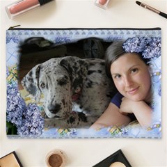 Blue Lilac Cosmetic Bag (XXXL)