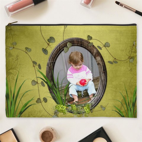 French Garden Vol1 Cosmetic Bag (xxxl)  By Picklestar Scraps Front