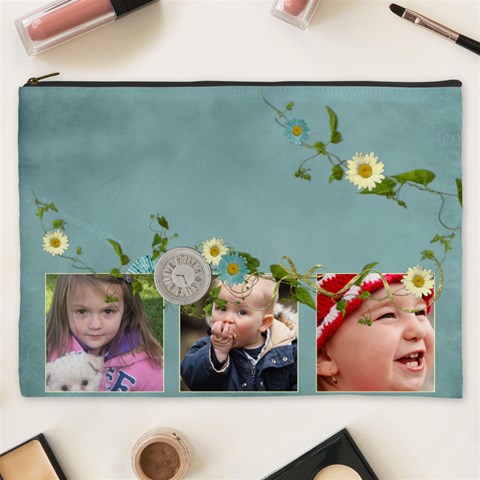 Timeless Cosmetic Bag (xxxl)  By Picklestar Scraps Front