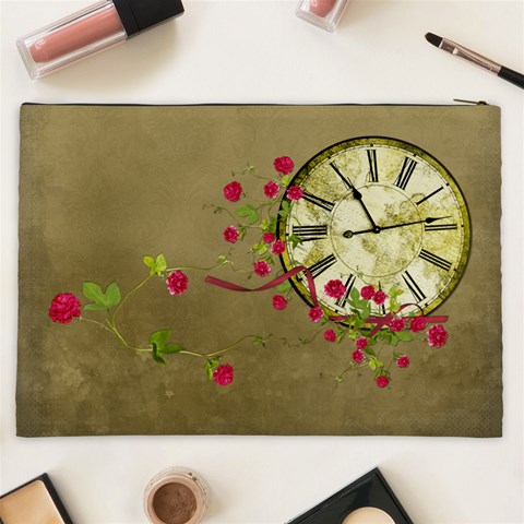 Shabby Rose Cosmetic Bag (xxl)  By Picklestar Scraps Back