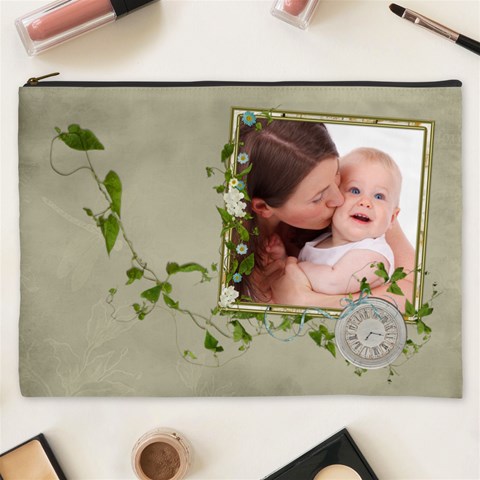 Timeless Cosmetic Bag (xxxl)  By Picklestar Scraps Front