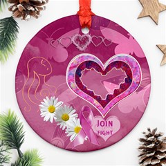 Breast Cancer Awareness Round ornament - Ornament (Round) Breast Cancer Awareness Round ornament - Ornament (Round)