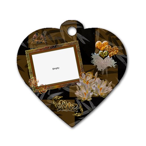 Palm Christmas Dog Tag By Ellan Back