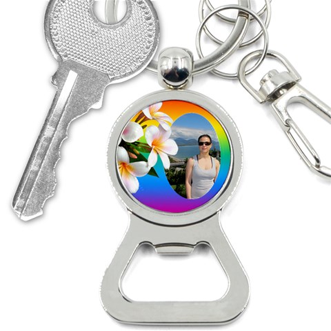 Tropical Bottle Opener Key Chain By Deborah Front