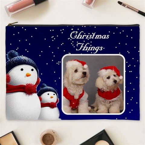 Christmas Things 3 Cosmetic Bag Xxxl By Deborah Front