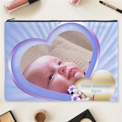 Blue Heart Cosmetic Bag XXXL - Cosmetic Bag (XXXL)